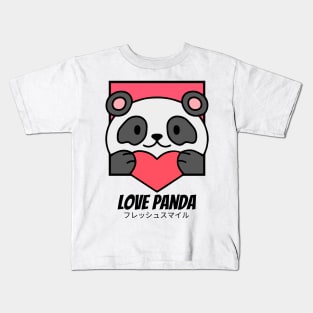 Love Panda Valentines Gift Idea Kids T-Shirt